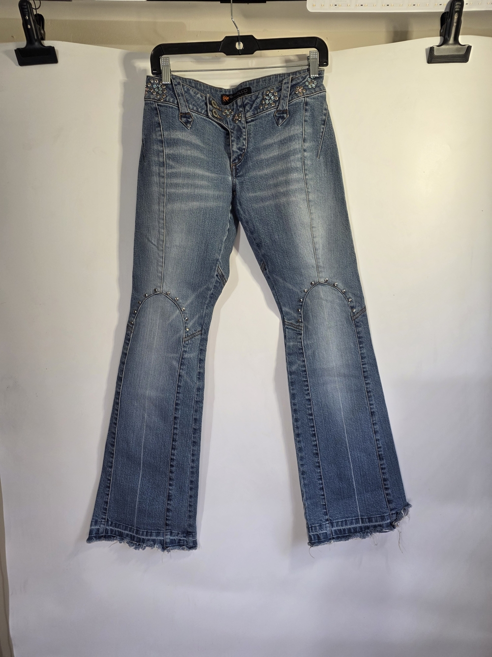 Parasuco Light Blue Studded Flare Jeans